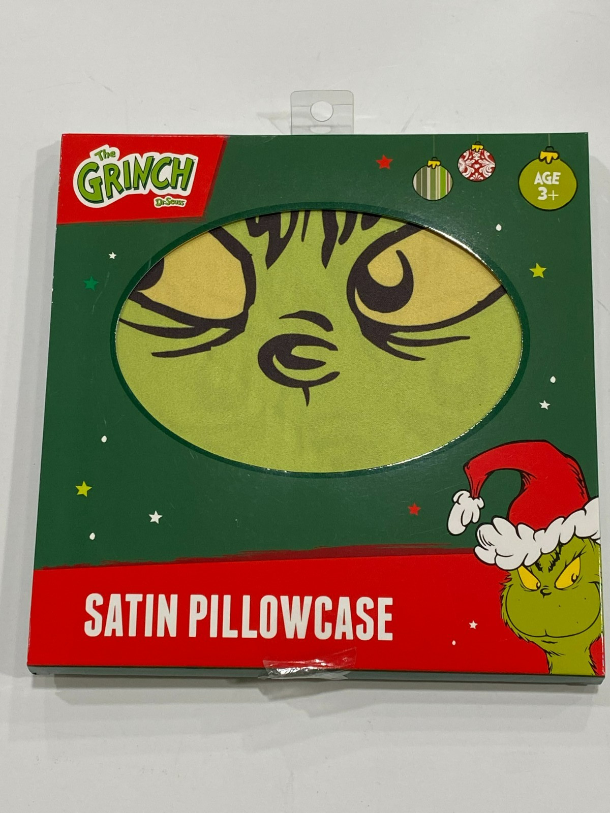 NEW THE GRINCH DR SEUSS SATIN STANDARD SIZE PILLOWCASE FREE SHIP