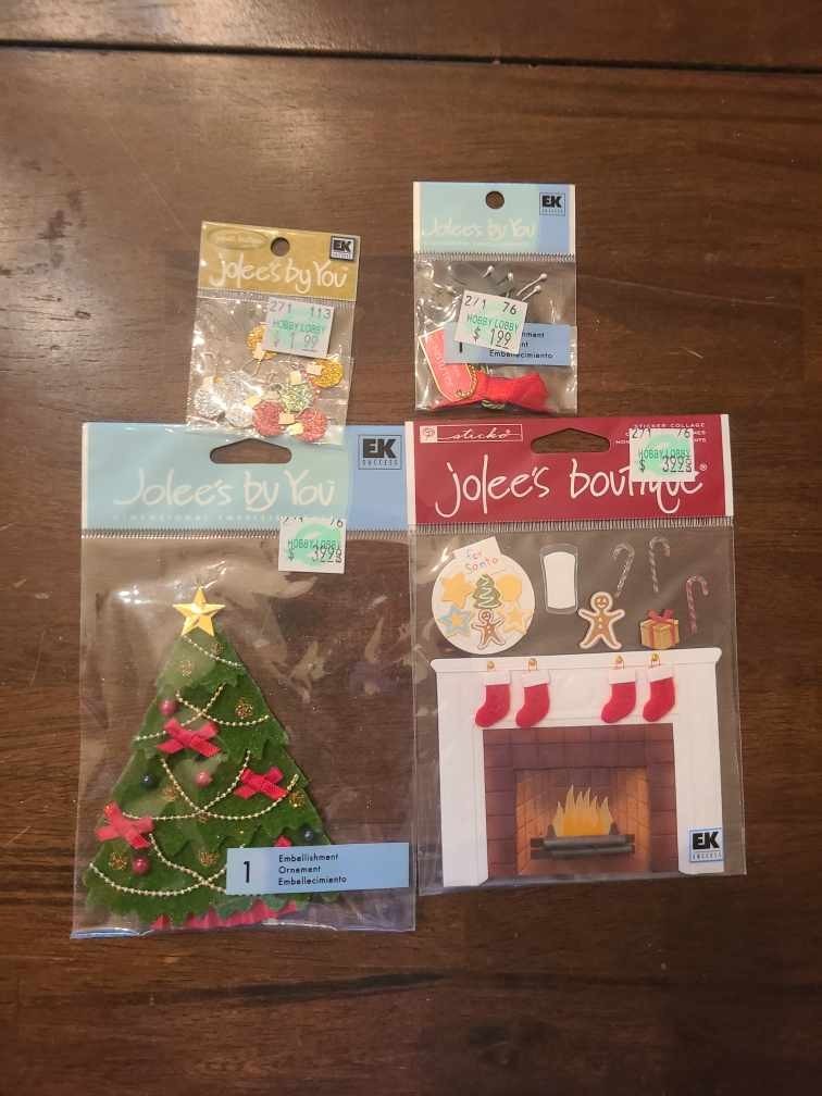 Scrapbook Embellishment Lot Winter/Xmas New