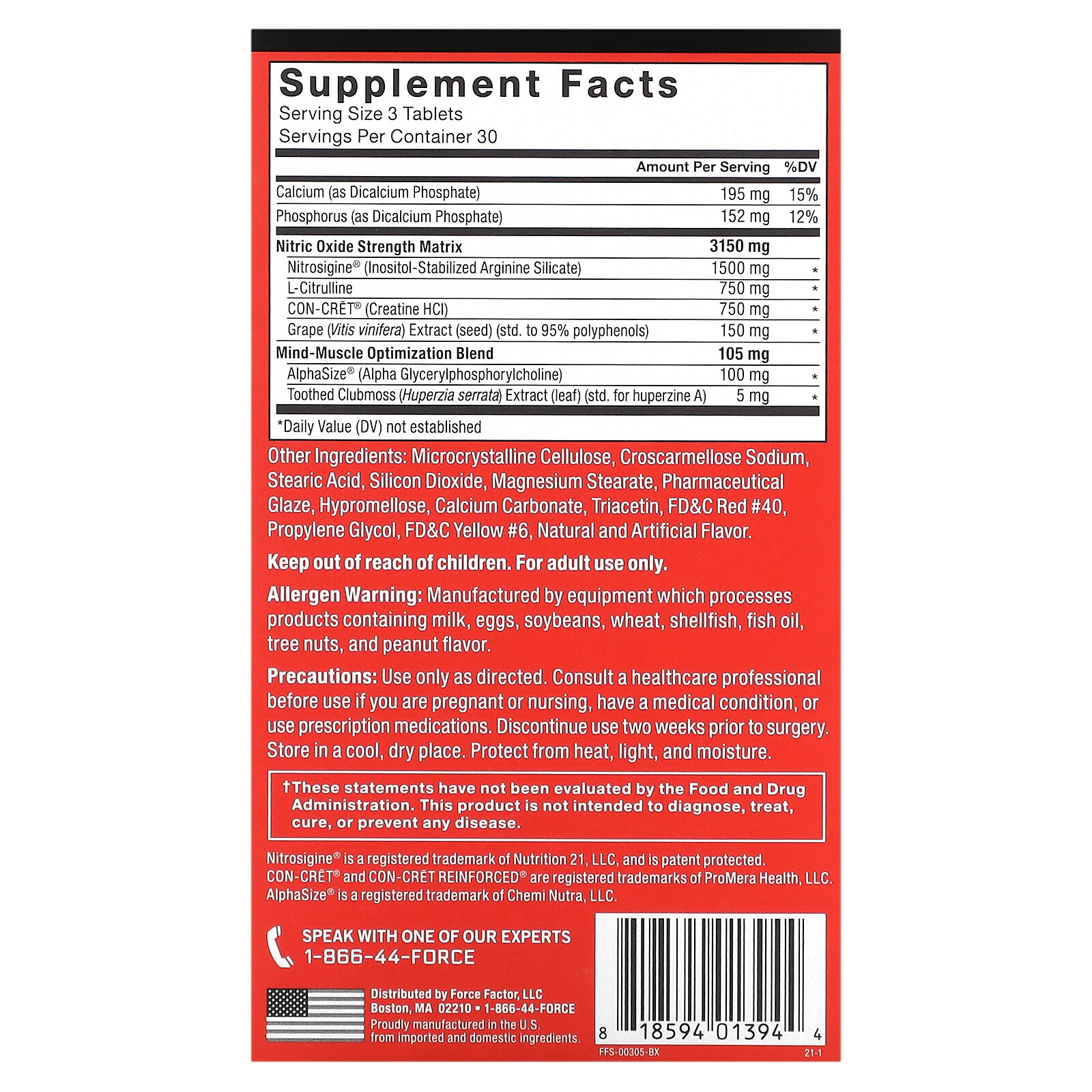 Volcano Extreme, Intense NOx-Boosting Muscle Builder, 90 Tablets
