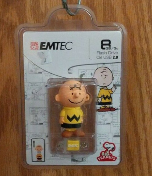 Peanut EMTEC 8 GB Flash drive USB 2.0 new Charlie Brown New sealed