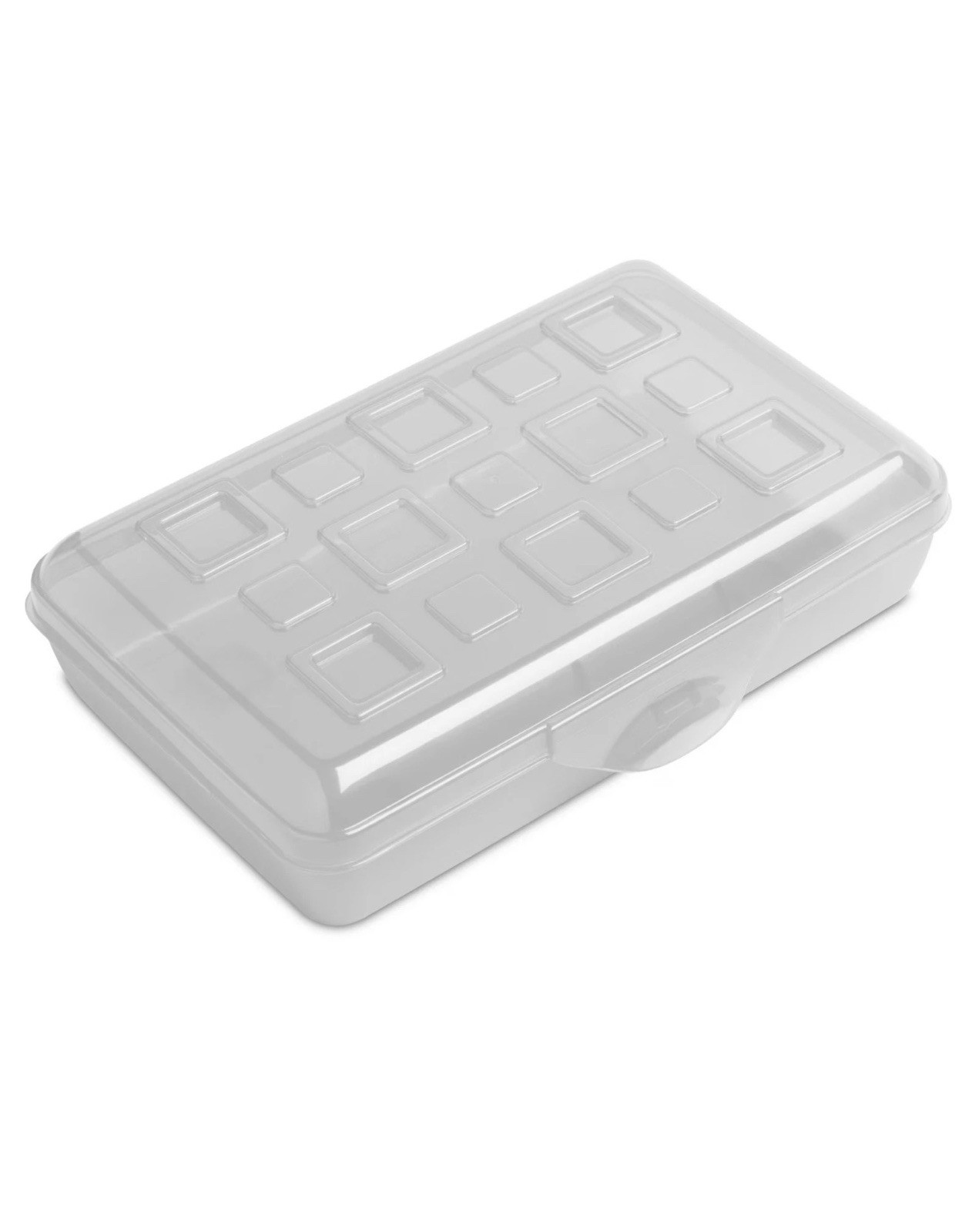 QTY 10 - Sterilite Small Pencil Box Plastic, Clear