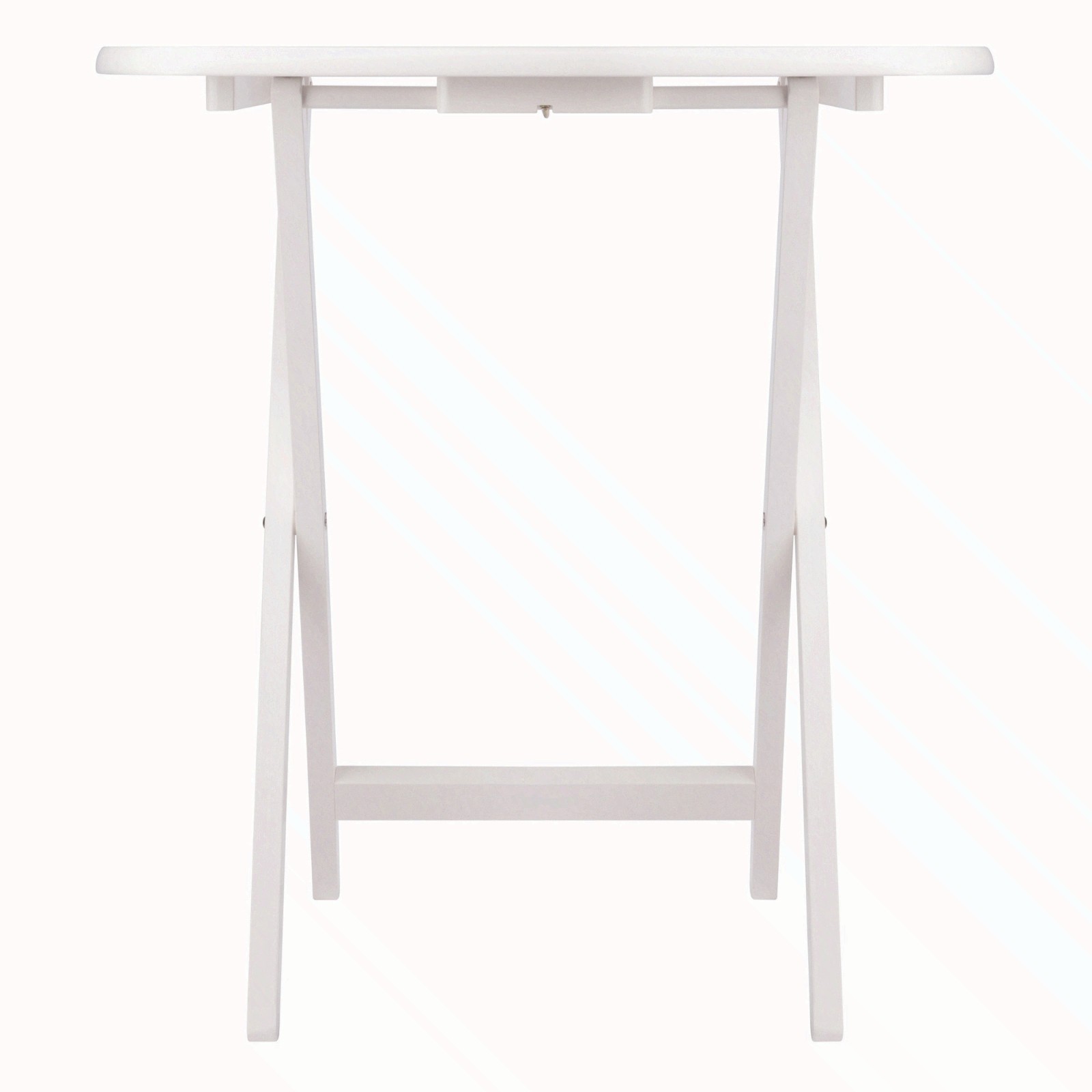 2-Pc Oversized Snack Tables, White Finish, Elegant, Dual Functionality