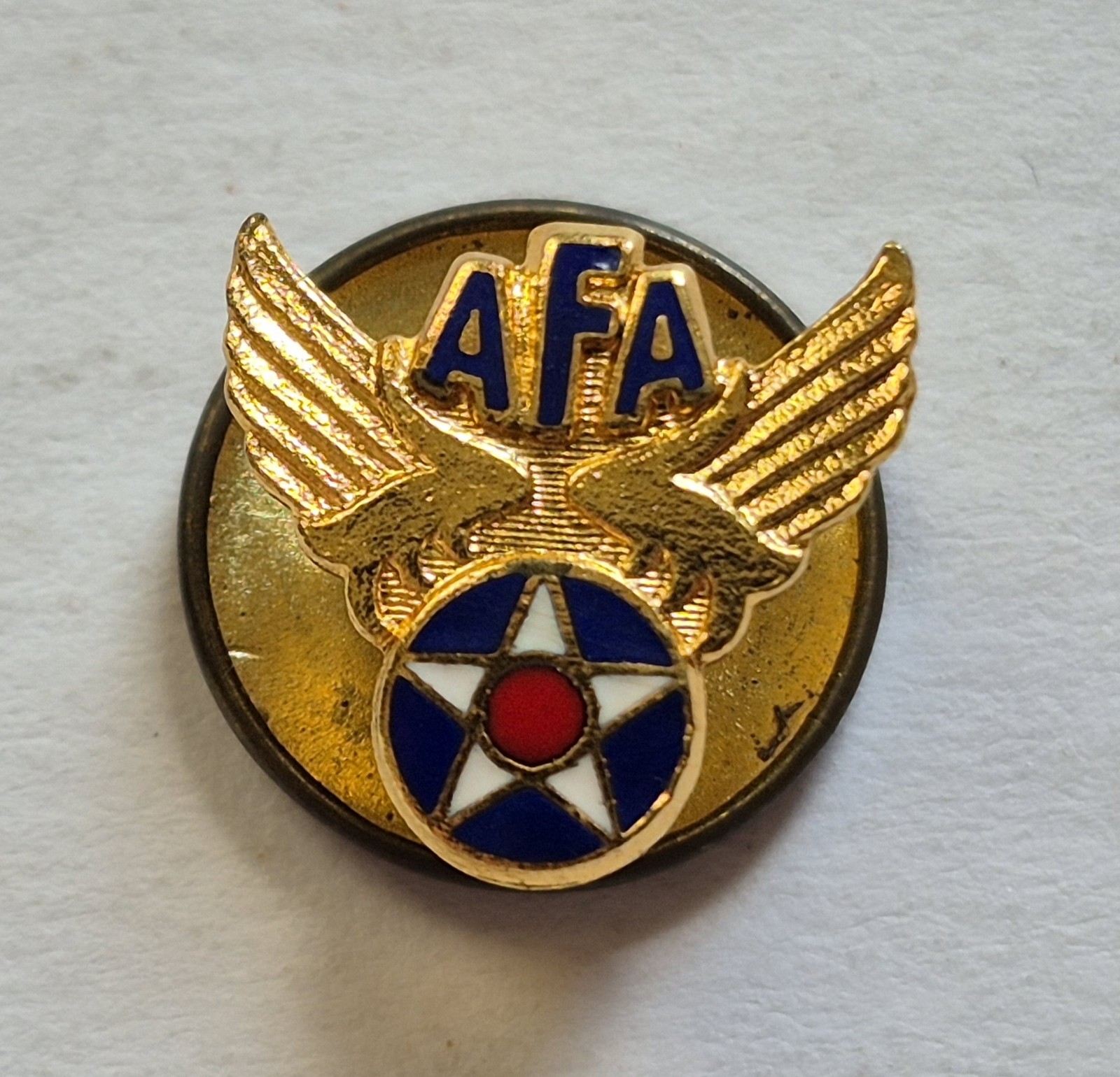 Vintage United States Air Force Association AFA Gold Tone Pin Made In USA