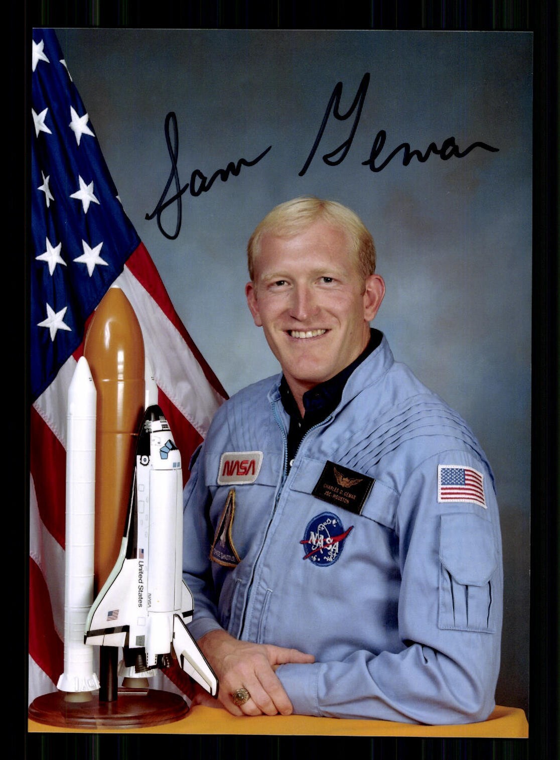 Charles D. Gemar American Astronaut STS-38 Original Signed # G 43929
