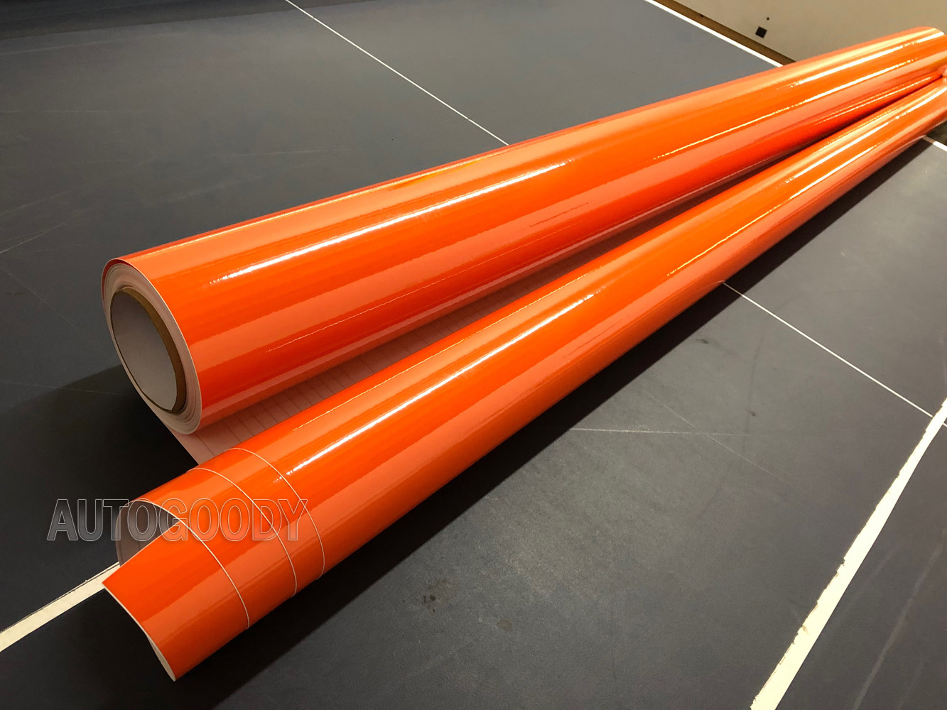 48" x 60" Super Gloss Orange Vinyl Film Wrap Sticker Air Bubble Free 4ft x 5ft