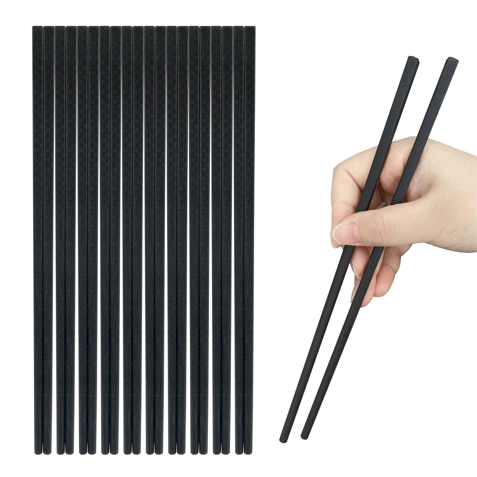 10 Pairs Fiberglass Chopsticks, Reusable Chopsticks, 9.3 inches Dishwasher Safe,