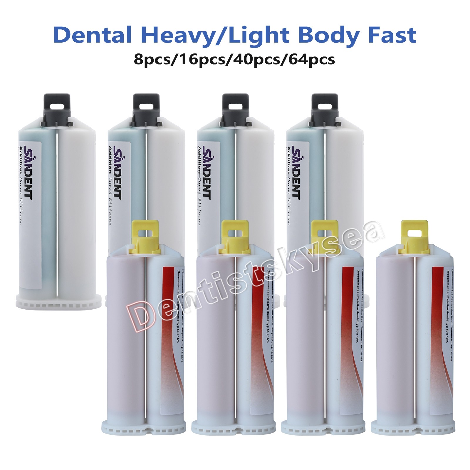 MEDIUM HEAVY LIGHT Material FAST SET Dental VPS Impression 50ml Cartridg 4/pk