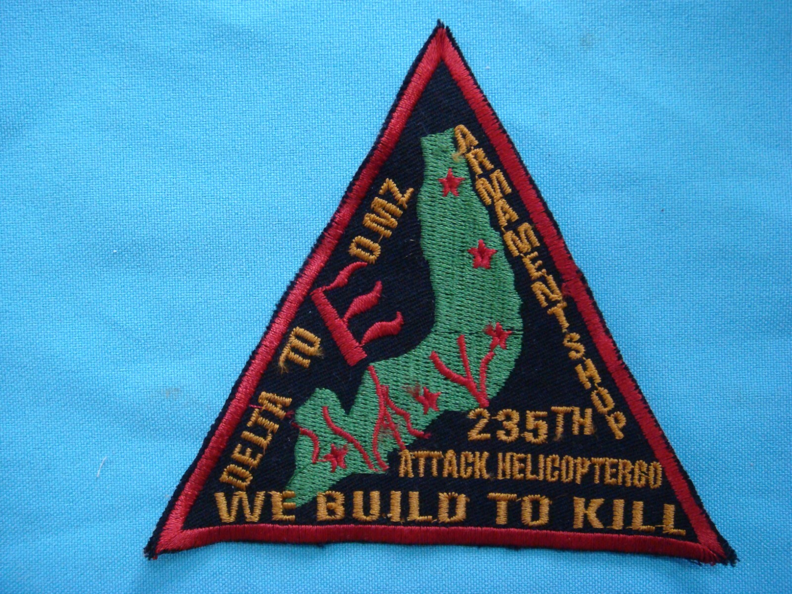 VIETNAM WAR PATCH, US 235th ATTACK HELICOPTER COMPANY DELTA TO DMZ