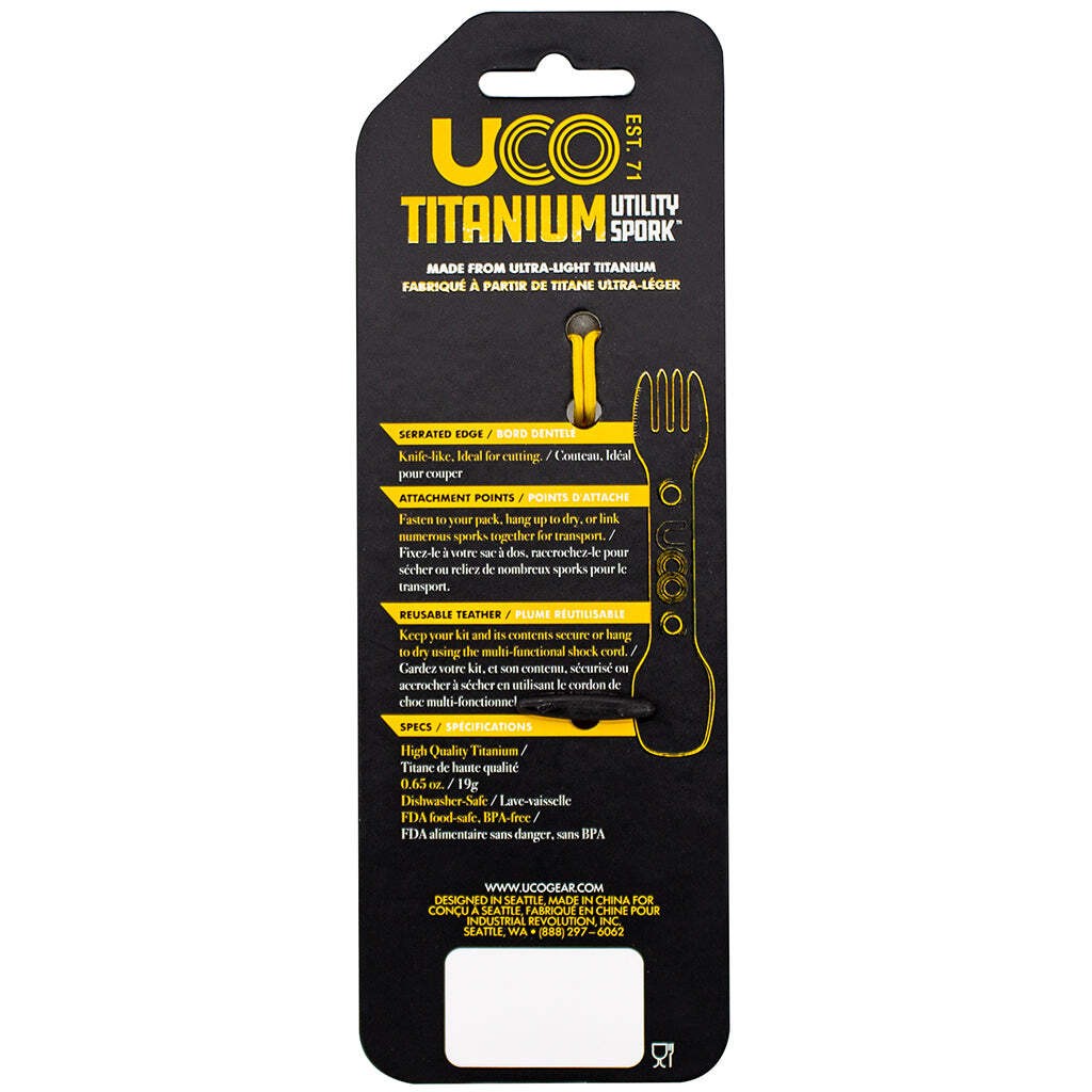 TITANIUM UTILITY SPORK W/ TETHER - UCO - Brand New