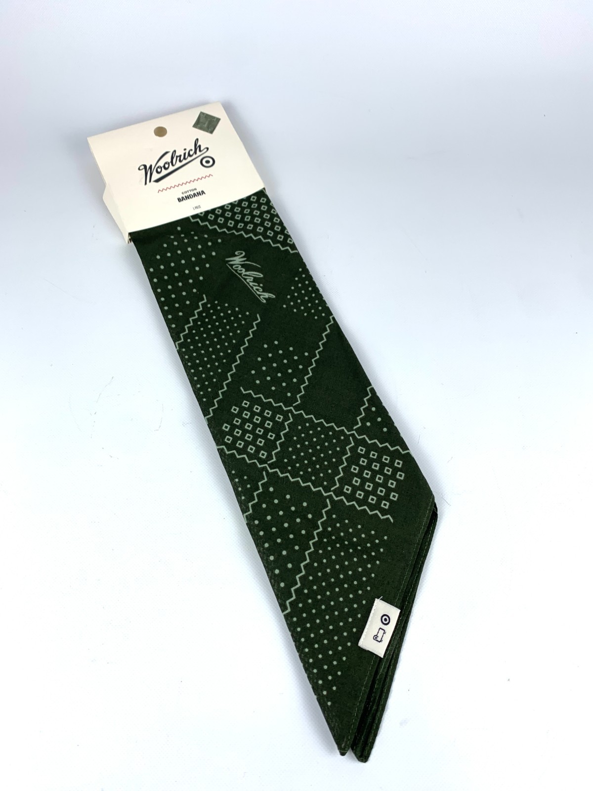Woolrich x Target Dark Green Graphic Print Cotton Bandana NEW