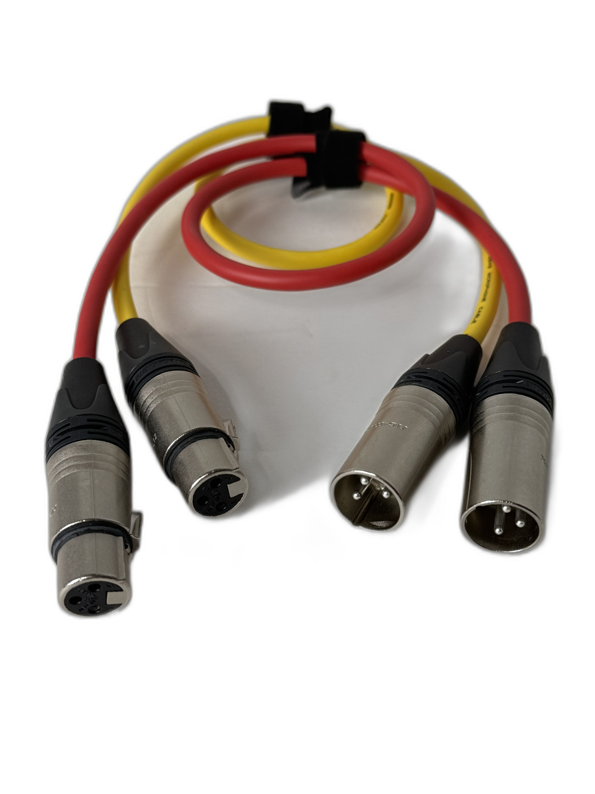 2 Pack - 3 FT Mogami Color Mic Cable / Neutrik Male Female XLR 3 Pole Balanced