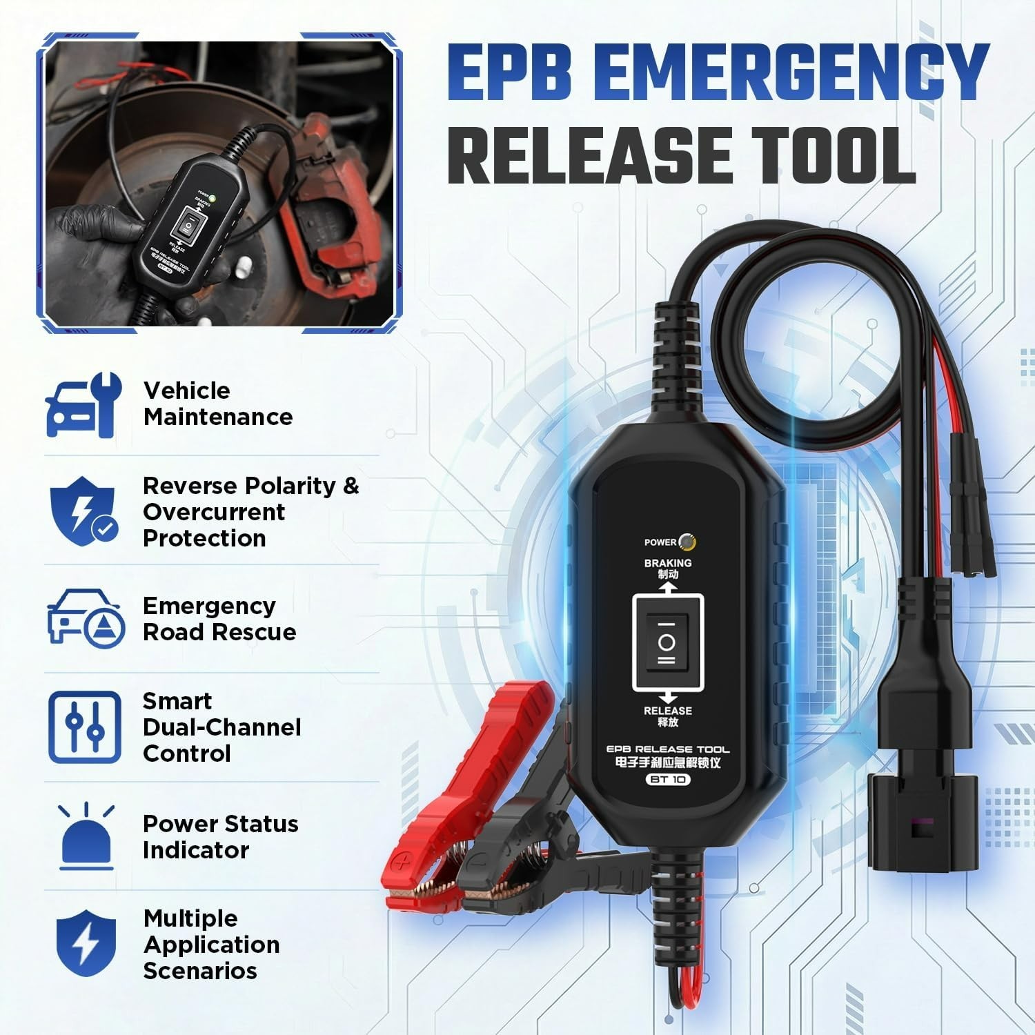EPB Emergency Release Tool Electronic Parking Brake Dual Channel Universal...