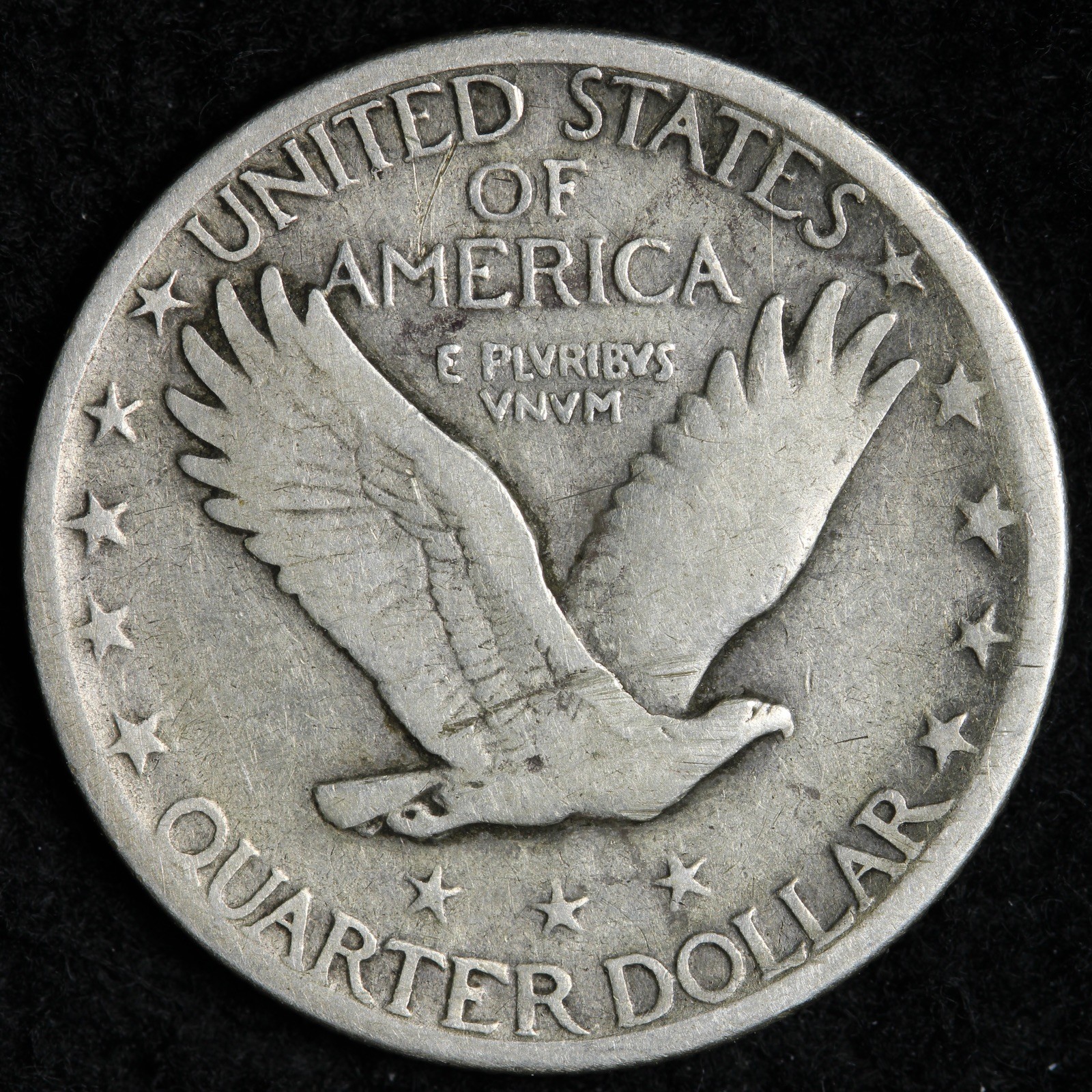 1918-D Standing Liberty Silver Quarter FINE E336 QUNM