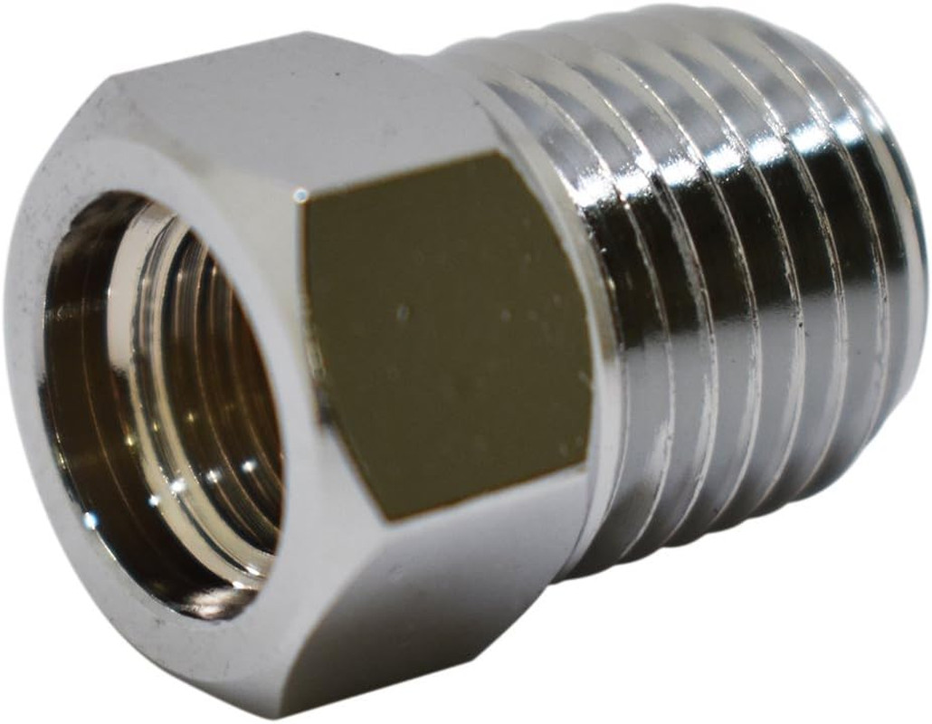 Diving Brass Adapter, Female 3/8-24 to Male 1/4" NPT - Durable Silver Threaded C