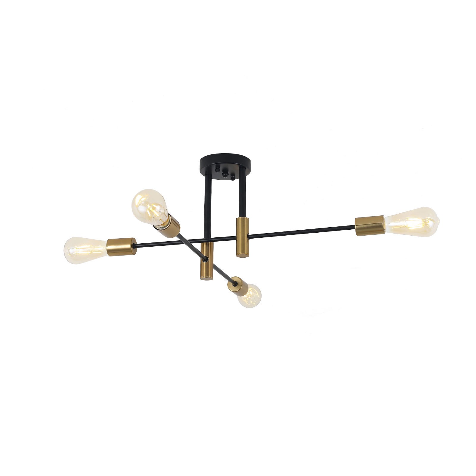 Modern Sputnik Chandelier Ceiling Fixture Gold Pendant Lamp Living Room Lights
