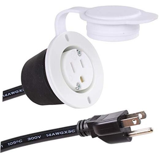 15A Weatherproof Outdoor Power Outlet by  15 Amp 125 Volt NEMA 5-15R GCR1-WHITE