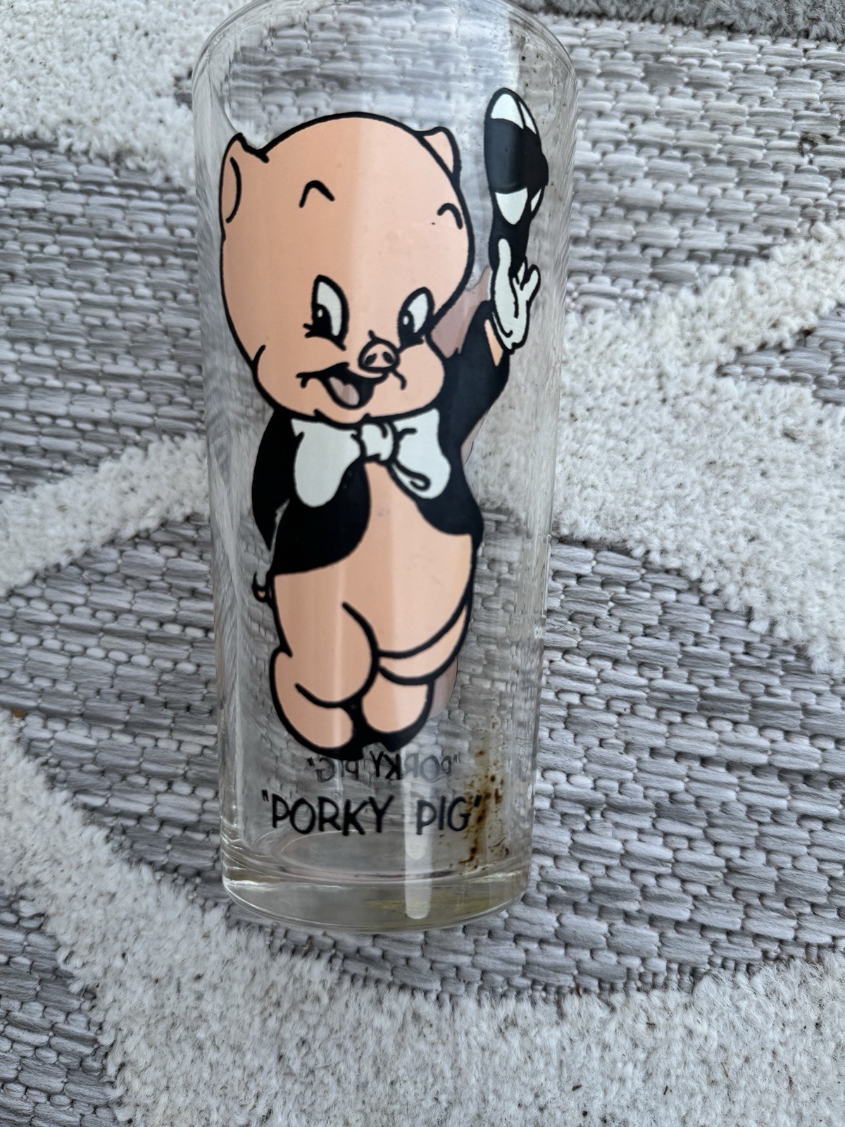 Porky Pig Vintage Glass