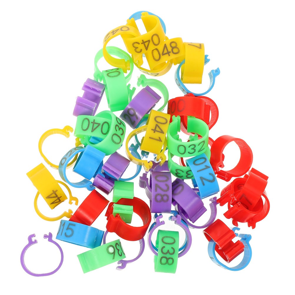 50Pcs Poultry Leg Rings for Chicken Duck Goose Identification