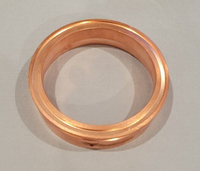 3" Solid Copper Tri Clamp Slip-Fit Weld Ferrule ➔ Dairy Distilling Reflux Column