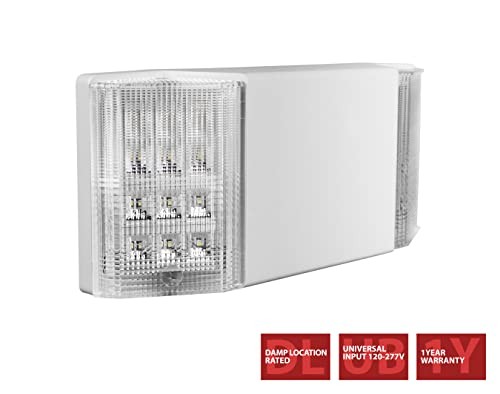 Lighting Compact Emergency LED Light Fixture (EML2-10-UNV-WH)