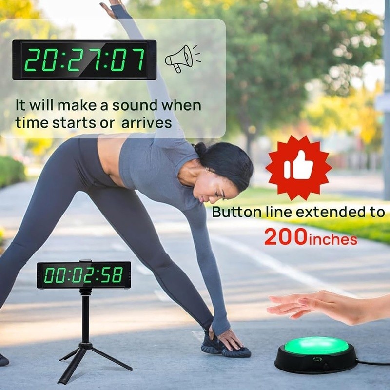 Digital LED Timer Stopwatch Wall Countdown Alarm Portable Gym Remote Control New