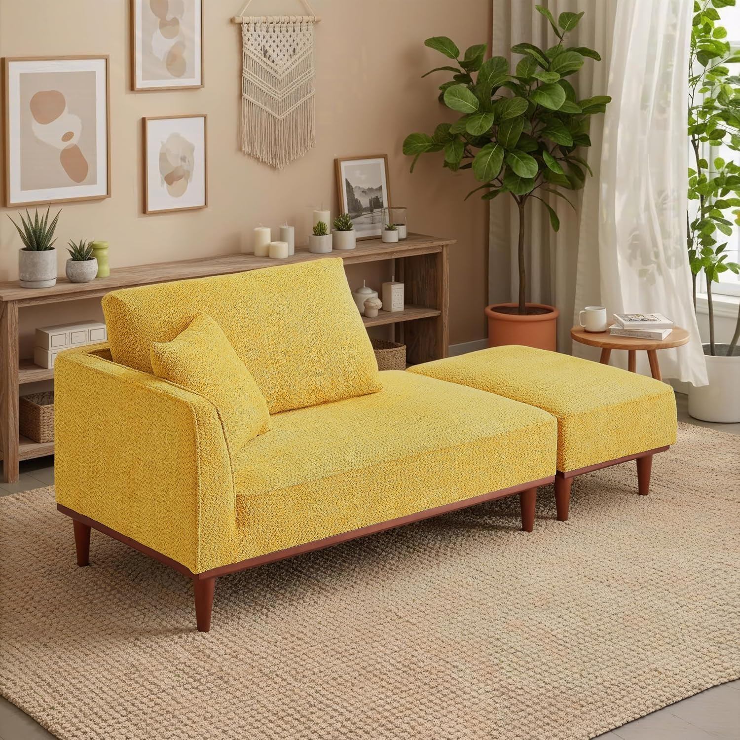 73" Upholstered Chaise Lounge Chair Indoor, Left-Hand Facing Long Chaise with Ot