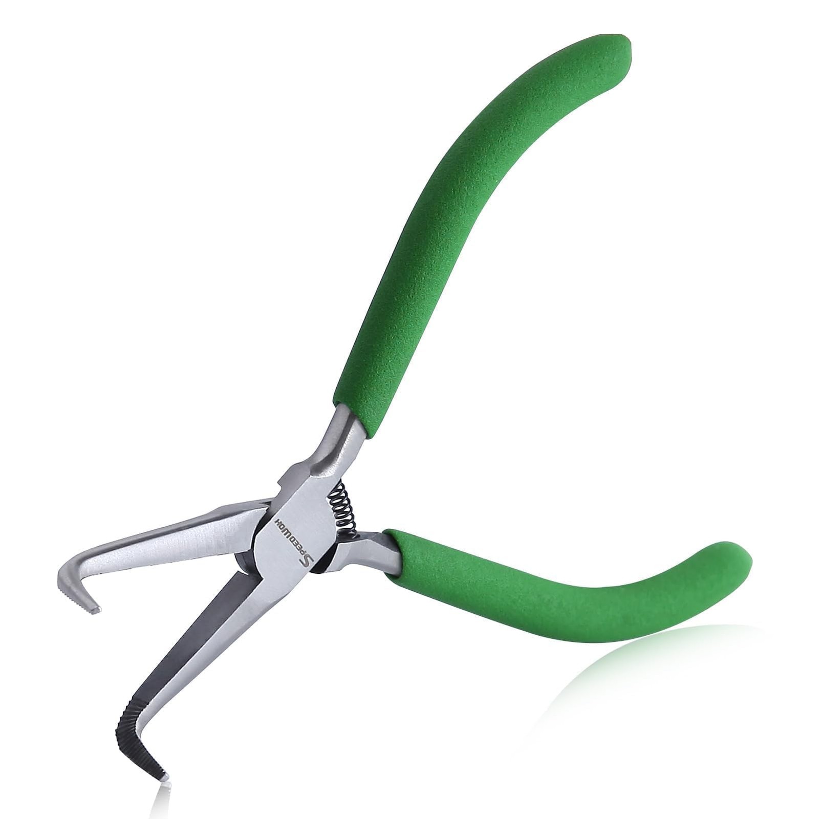 Mini Bent Needle Nose Pliers With Teeth 5" 45-Degree Bent Long Nose Pliers With