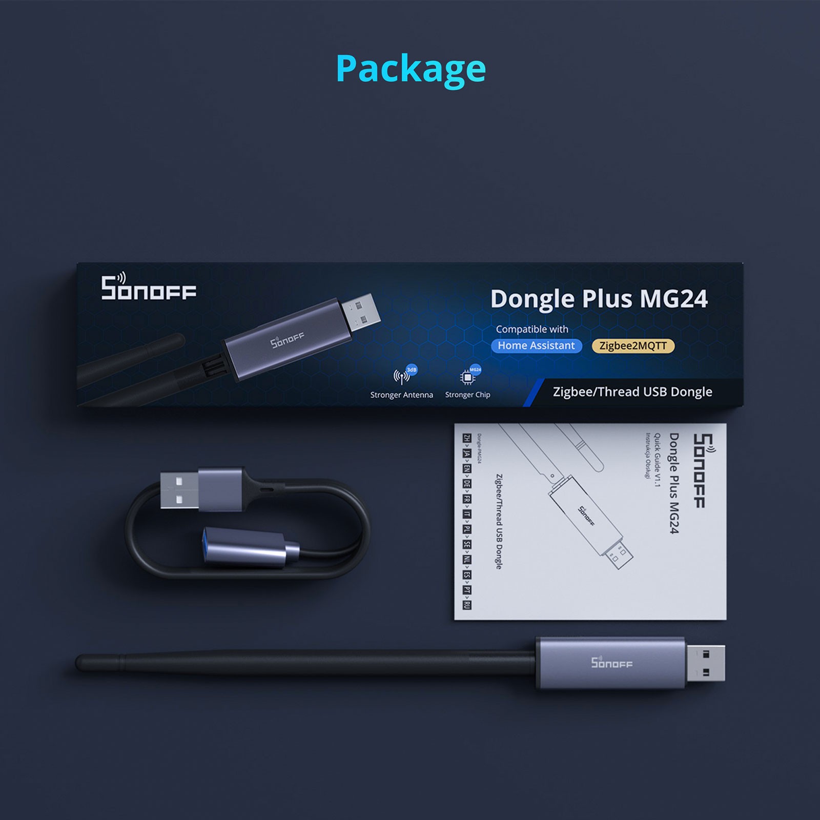 SONOFF Zigbee Gateway USB Dongle Plus MG24, Thread & Zigbee USB Stick Controller