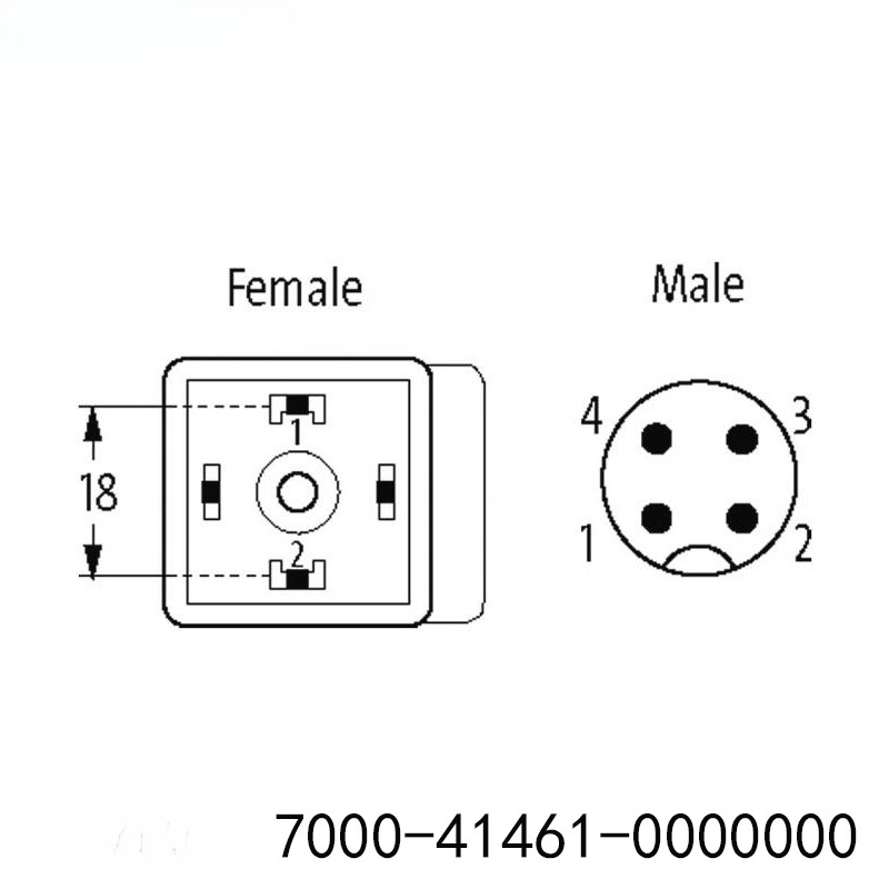 1pcs MURR 7000-41461-0000000 Plug