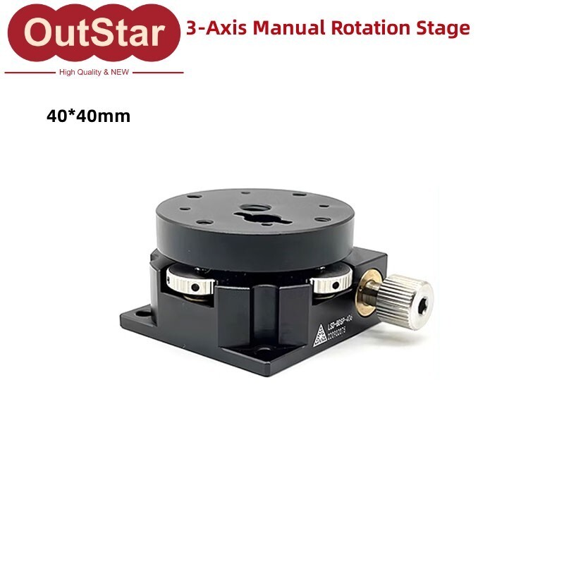 40x40mm 3-Axis Manual Rotation Stage Displacement Platform LSD-BDSP-406 Aluminum