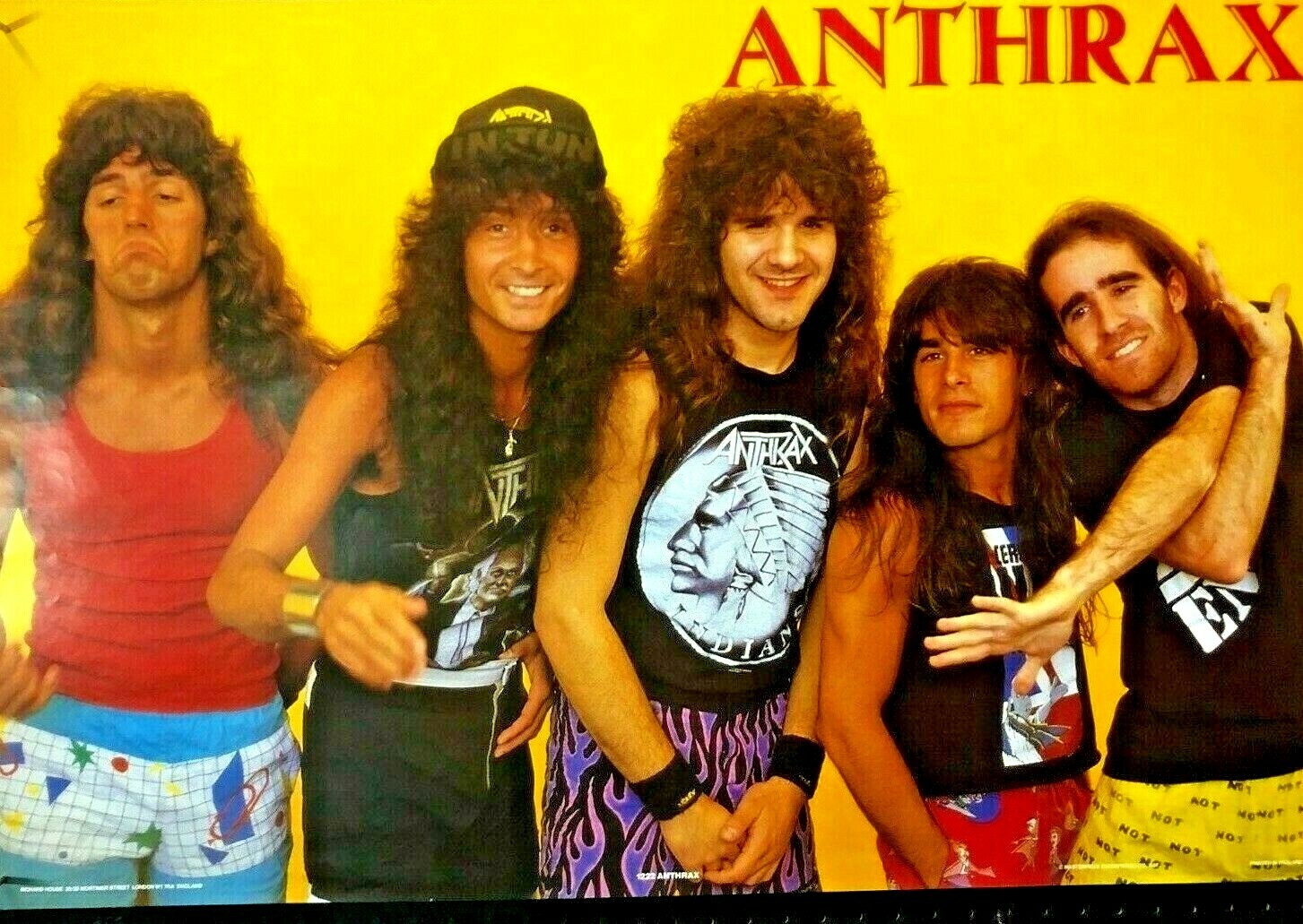 Anthrax - Group.  Rare Vintage Poster. 1987. 60x88 cm (23 x34 inch).