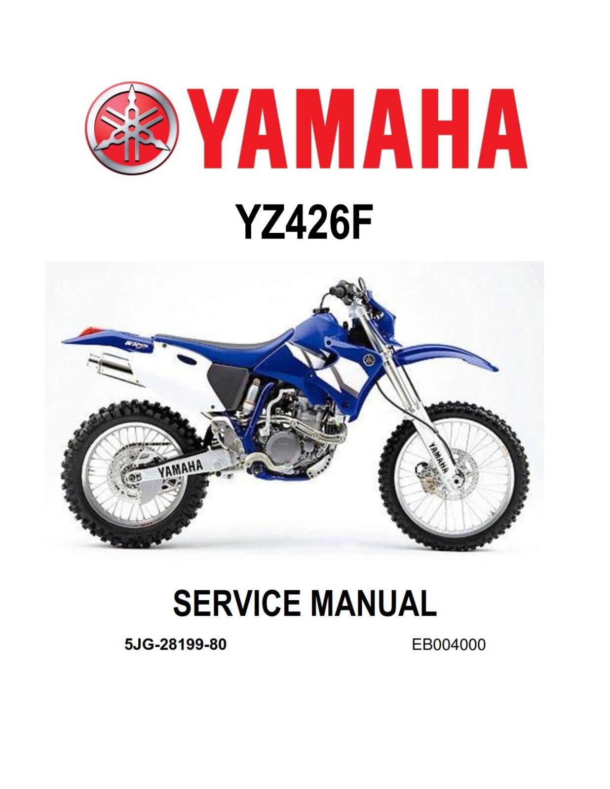 YAMAHA YZ426F SERVICE REPAIR MECHANIC OEM SHOP MANUAL CD 2000