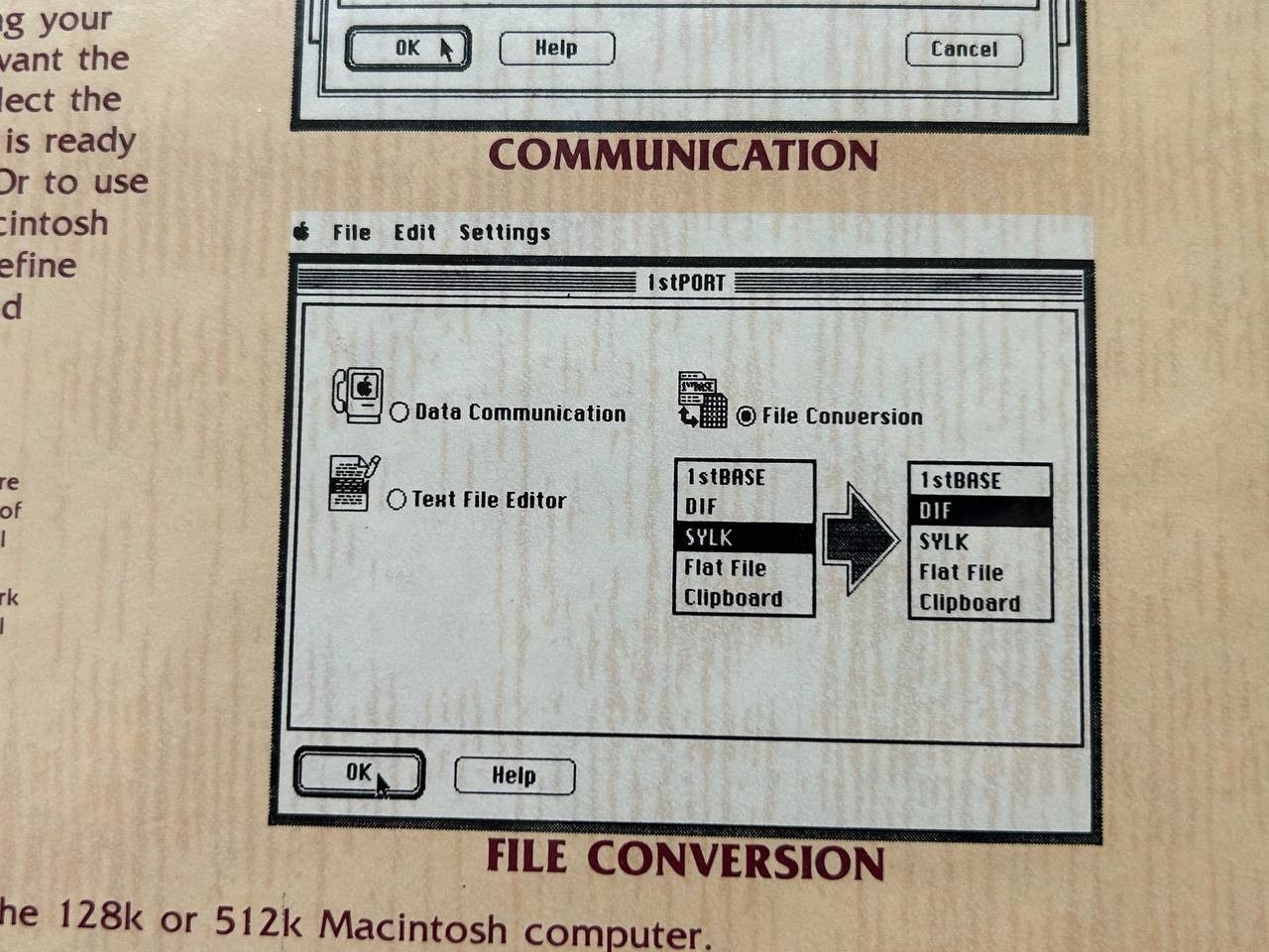 Vintage software 1st PORT for Apple Macintosh. Multi-purpose Data TransPort Syst