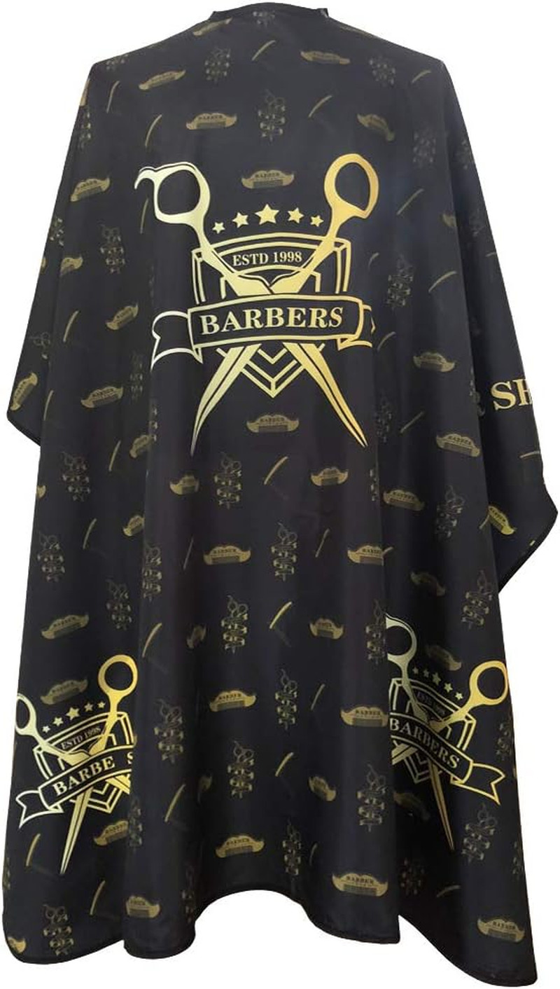 Barber Cape for Men Hair Salon Cape with Snaps Waterproof Professional Hairdress
