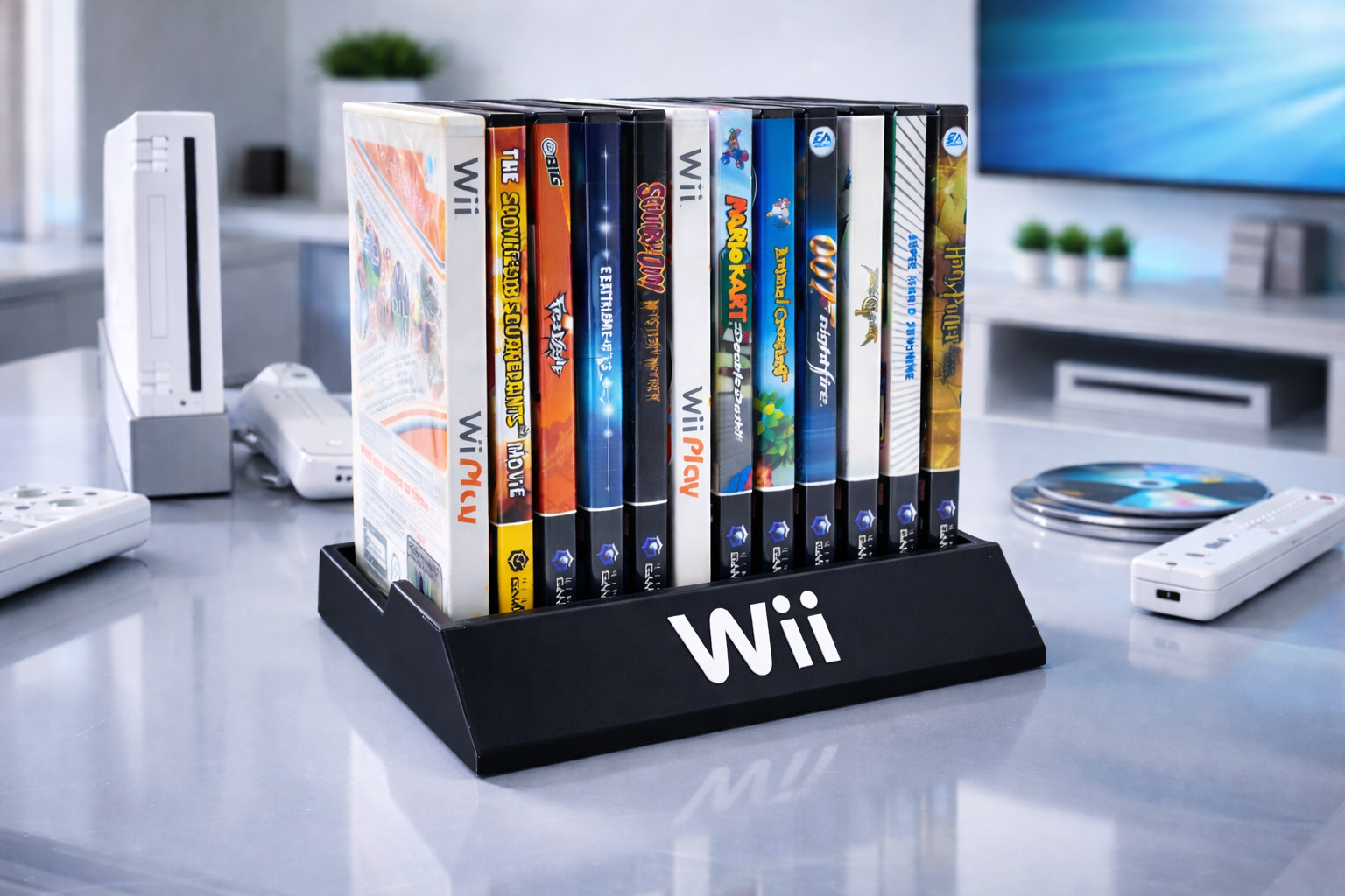 Wii Game Storage Stand for 12 Cases – Display & Organizer