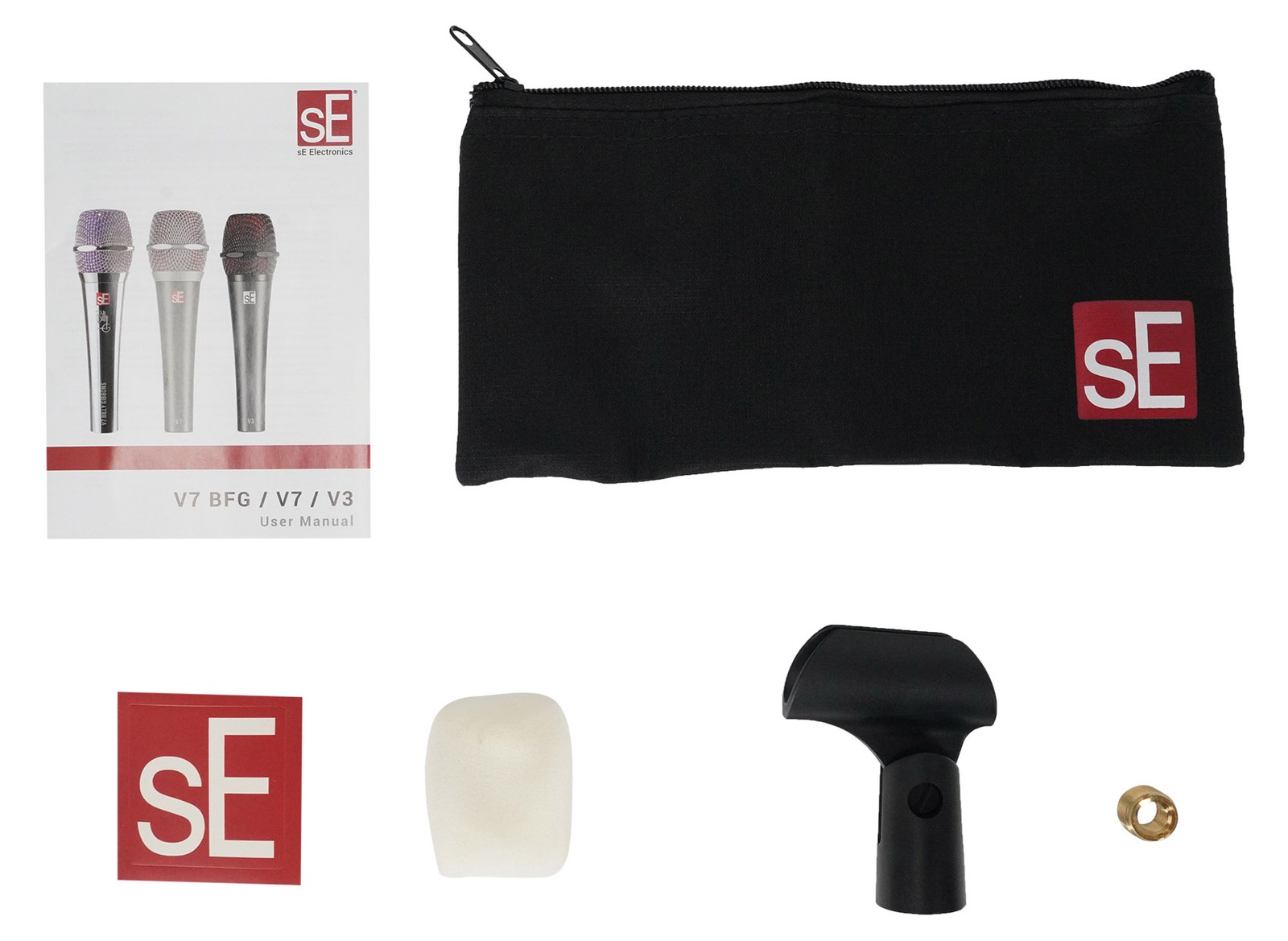 Se Electronics V7 White Handheld Dynamic Microphone Mic+External Windscreen