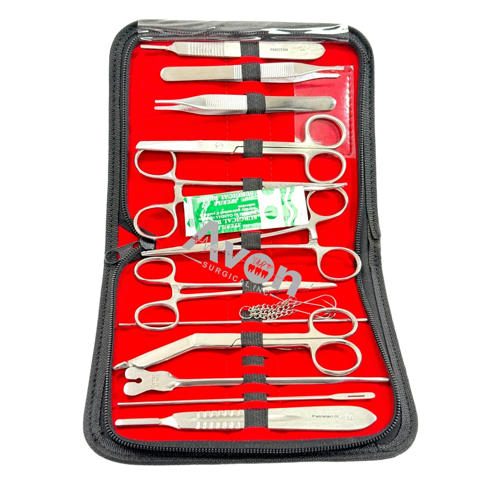 New 18 Pcs Minor Surgery Set Surgical Instruments Kit Stainless Steel With case