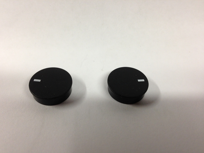 2 Neutrik Rean Black Knob Cap Caps White Line T210-09 aka T210-0F NOS 280 Series