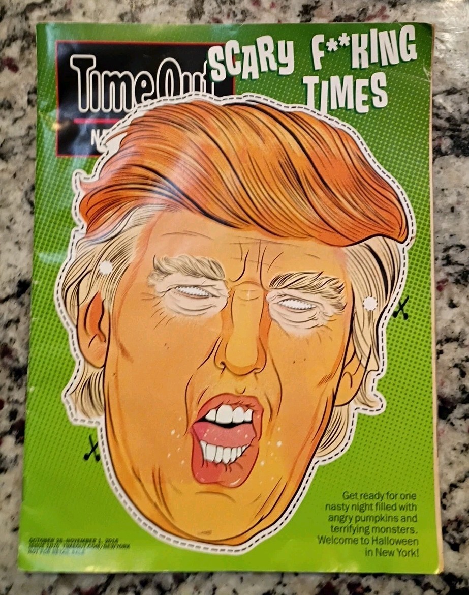 Donald Trump On TimeOut. November 2016. Collectible Magazine.