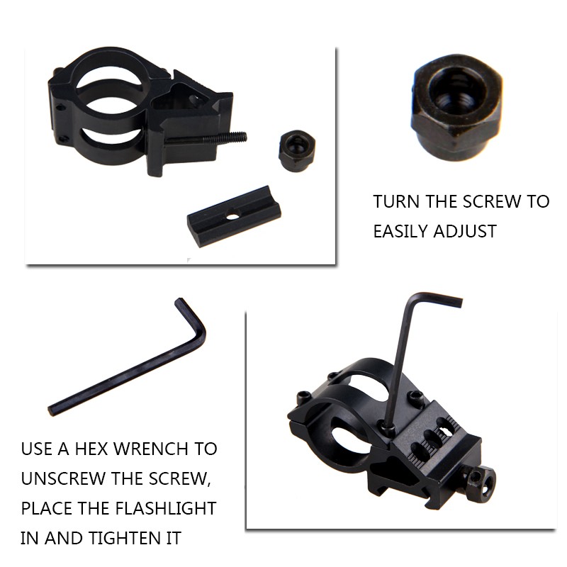 45° Offset Release Laser Light Scope Mount 1in 25.4mm Rings 20mm Picatinny Rail
