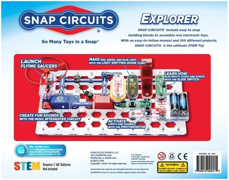 Unleash Creativity with Jr. SC-100 Electronics Exploration Kit - 100+ Projects