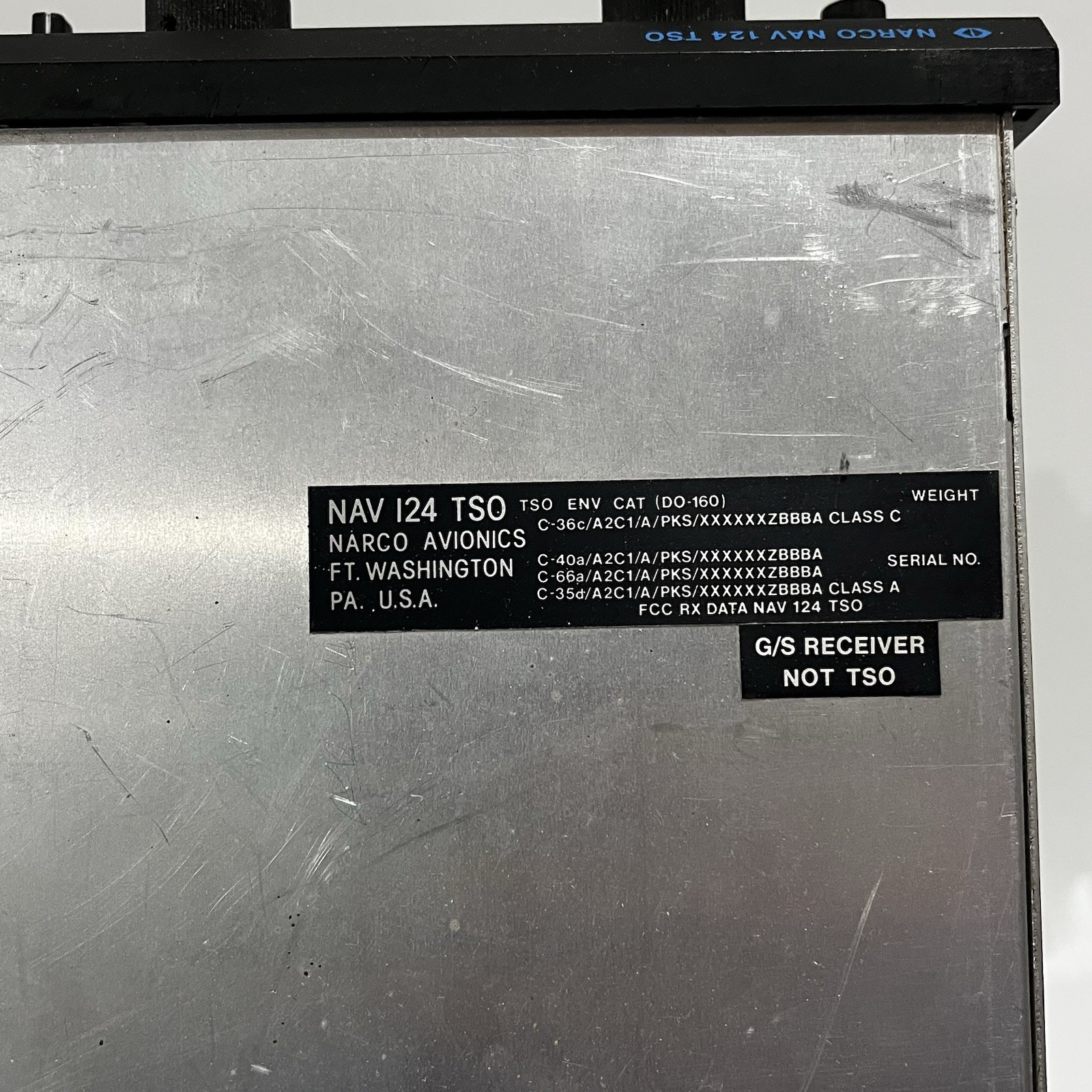 NARCO AVIONICS NAV 124 TSO NAVIGATION RECEIVER
