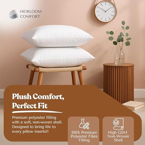 Rectangular Lumbar Pillow Inserts (Pack of 4, 12"x20", 12x20 Inch (Pack of 4)