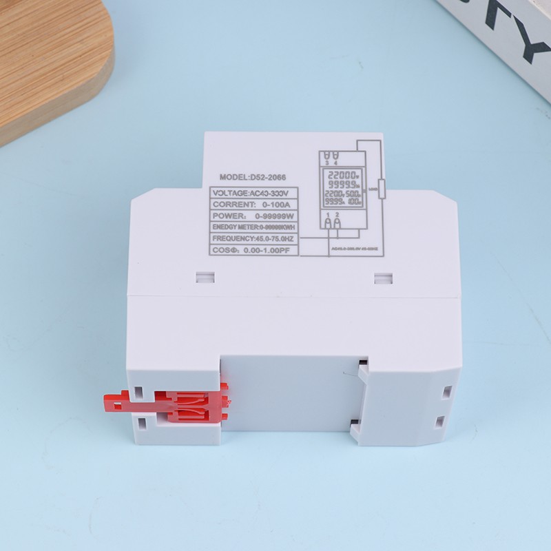 6IN1 Din Rail AC Monitor 110/220/380V 100A Voltage Current Power Frequency Meter