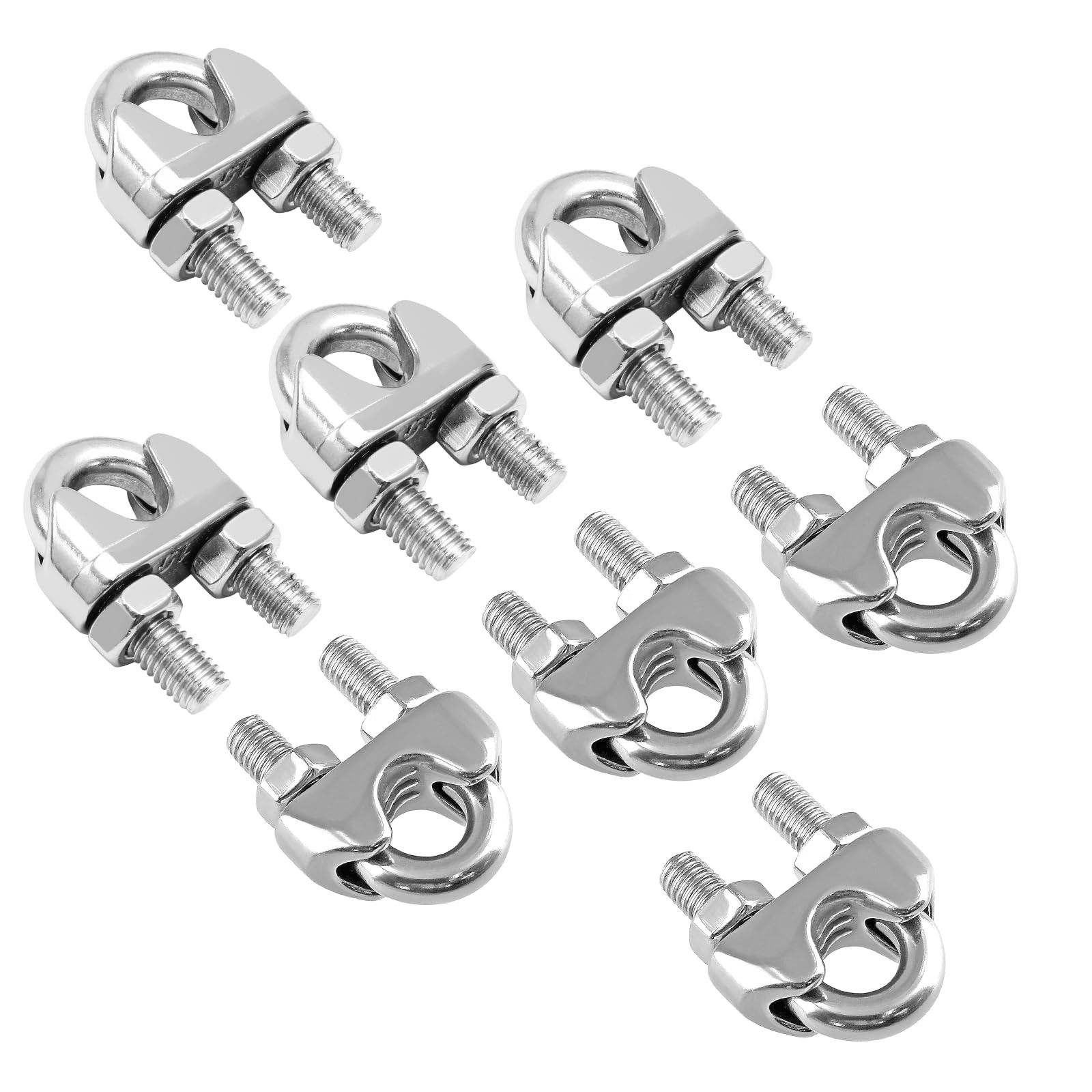 Bonsicoky 3/8 Inch M10 Stainless Steel Wire Rope Cable Clip Clamp