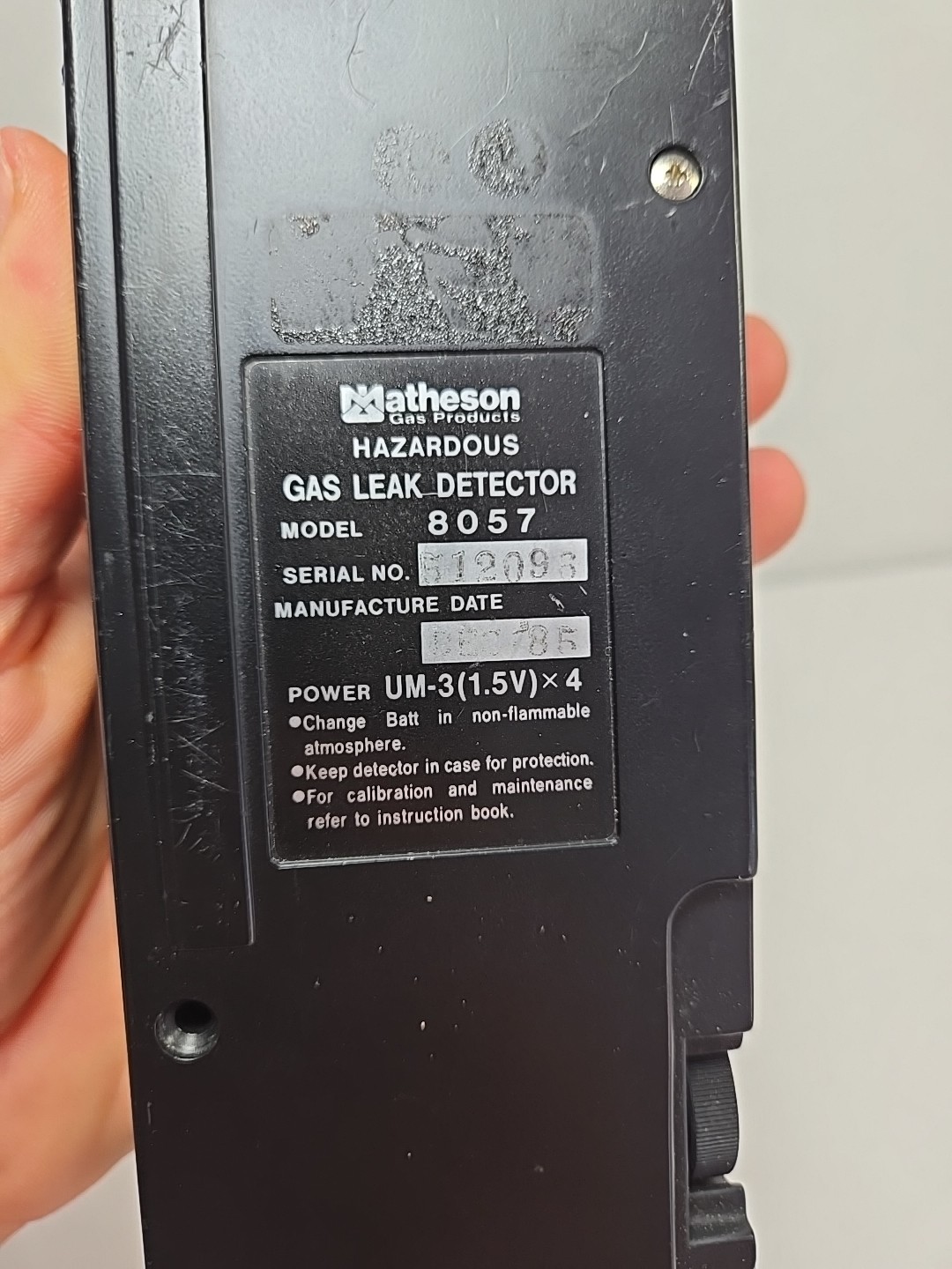 Matheson 8057 Hazardous Gas Leak Detector