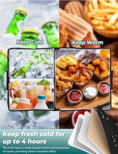 Car Trunk Organizer Cooler Bag Insulated Collapsible Trunk Organizer for SUV