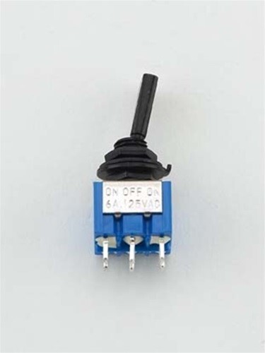 NEW - On-Off-On Mini Switch, DPDT, Flat Bat - BLACK