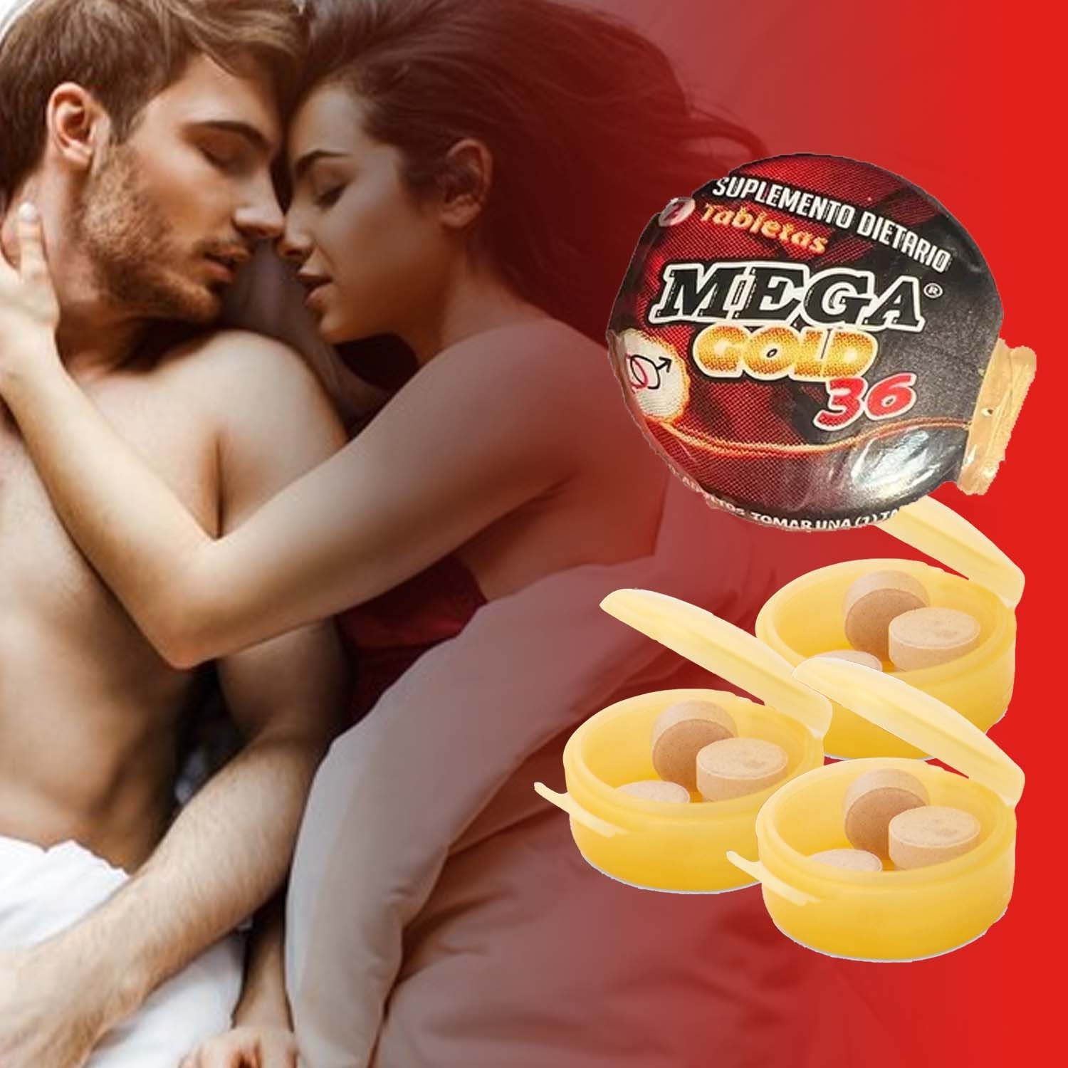 Megas'X Gold 36 Pills Extra Sex Powers Booster Supplement Bed Power For Men