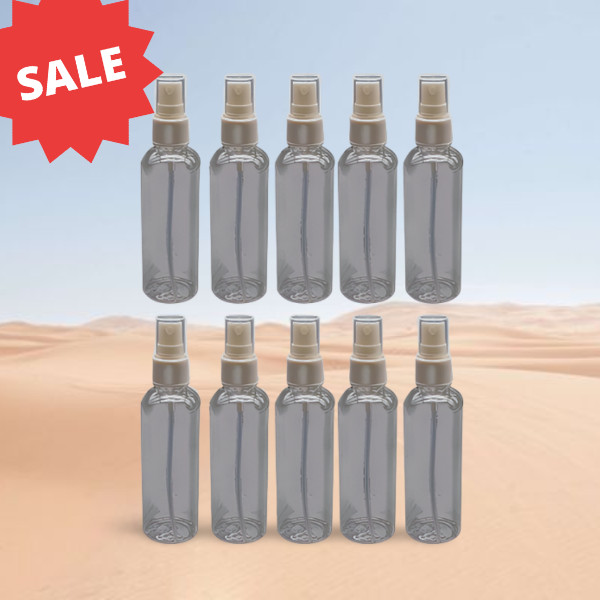10 Pcs 100 mL/3.4 Oz Plastic Transparent Empty Multi Purpose Misty Spray Bottles